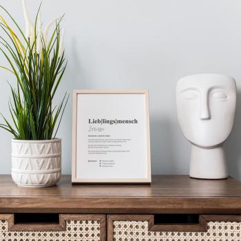 Preview: Definitionsposter "Lieblingsmensch 1" | Geschenkidee | Personalisiert  | individuelles Bild | Wörterbuch