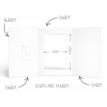 Preview: Passepartoutkarte rechteck 3-Fach DIN B6 in struktur dunkelviolett