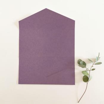Pocketfold-Karte DIN Lang Recycling-Karton "Kraft Purple" Basic Line