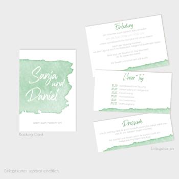Preview: Backing-Card "Watercolor-Brush | Pistazie" 11x16