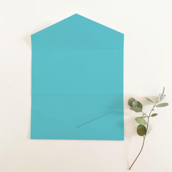 Pocketfold-Karte DIN Lang Premium-Karton "Ozeanblau" Basic Line