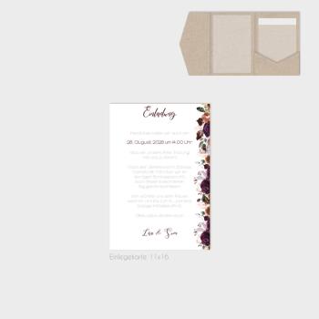 Preview: Einlegekarten-Bundle "Boho Violett-Flower" B6