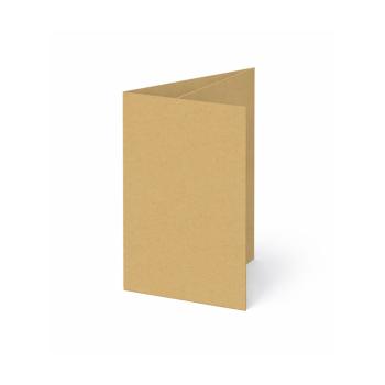 Trippelkarte - Leporello 220g/m² DIN A6 3-Fach in kraft sand