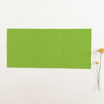 Pocketfold-Karte B6 Tripple Premium-Karton "Grasgrün" Basic Line