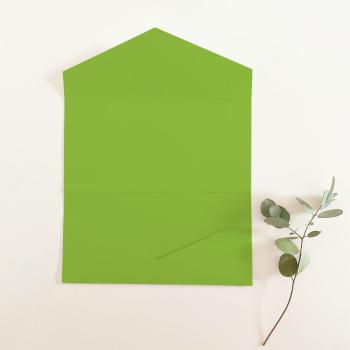 Pocketfold-Karte DIN Lang Premium-Karton "Grasgrün" Basic Line