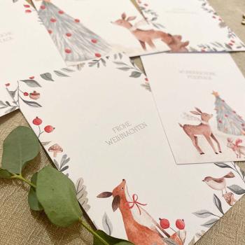 Preview: Weihnachtskarten-Bundle DIN A6 "Winter Wonderland"  | Grußkarten-Set | Postkarten