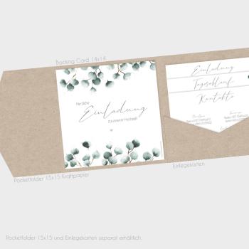 Preview: Einlegekarte "Geometric Eukalyptus" 13x11