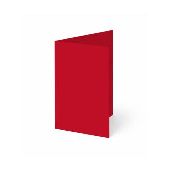 Trippelkarte - Leporello 240g/m² DIN A6 3-Fach in weihnachtsrot