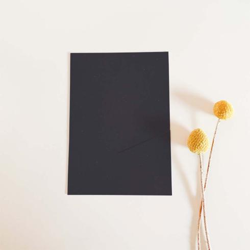 Simple-Pocket-Karte B6 Recycling-Karton "Kraft Saphirblau"