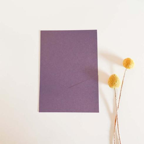 Simple-Pocket-Karte B6 Recycling-Karton "Kraft Purple"