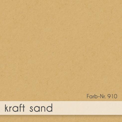 Passepartoutkarte rechteck 3-Fach DIN A6 in kraft sand