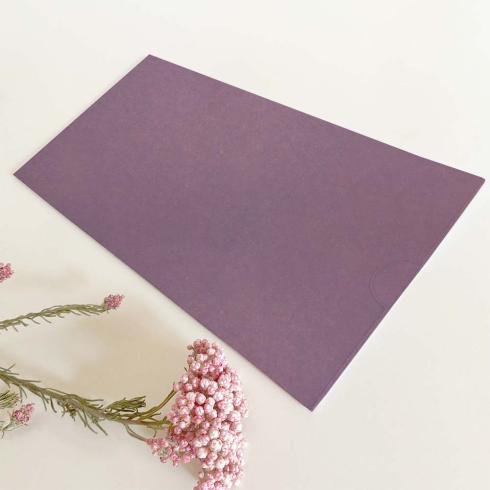 Einstecktasche DIN Lang Recycling-Karton "Kraft Purple" 