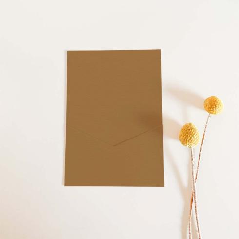 Simple-Pocket-Karte B6 Struktur-Karton "Struktur Walnuss"