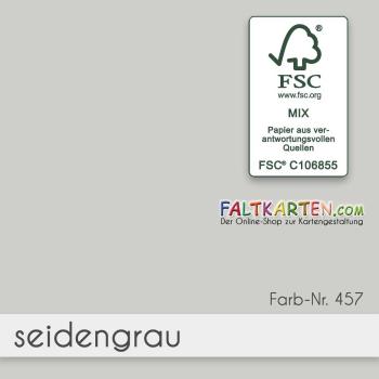 Karte - Einlegekarte DIN A5 220g/m² in seidengrau