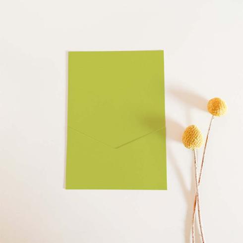 Simple-Pocket-Karte B6 Struktur-Karton "Struktur Limette"