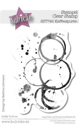Kulricke Stempel "Kaffespuren" Clear Stamp