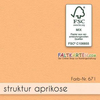Karte - Einlegekarte DIN A5 210g/m² in struktur aprikose
