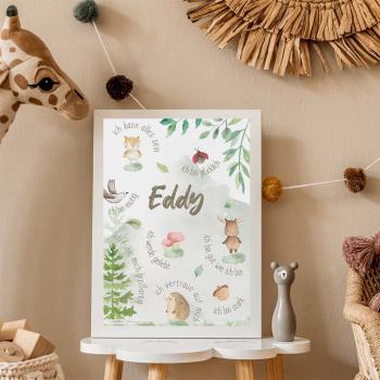 Affirmationsposter "Waldtiere" | Affirmation | Einschulung | Geschenk 1. Geburtstag |  | Kinderzimmerdeko