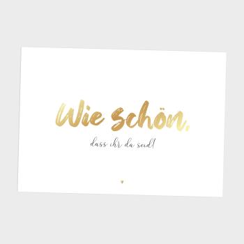 Preview: Metallicposter "Wie schön" | Goldposter | Familienposter | Personalisiertes Poster | Wanddeko