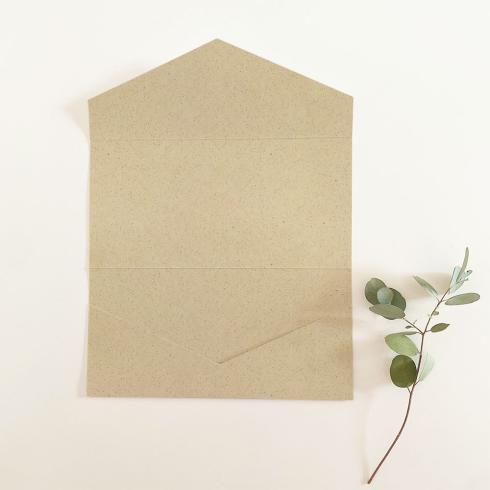 Pocketfold-Karte DIN Lang Recycling-Karton "Graskarton" Basic Line