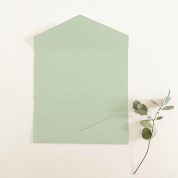 Pocketfold-Karte DIN Lang Premium-Karton "Pastell Grün" Basic Line