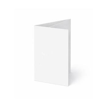 Trippelkarte - Leporello 220g/m² DIN A6 3-Fach in puderweiss