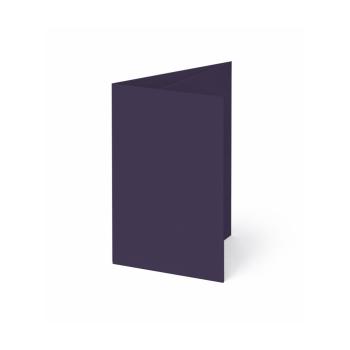Trippelkarte - Leporello 225g/m² DIN A6 3-Fach in aubergine