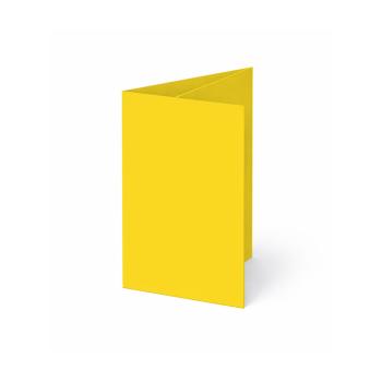Trippelkarte - Leporello 240g/m² DIN A6 3-Fach in sonnengelb