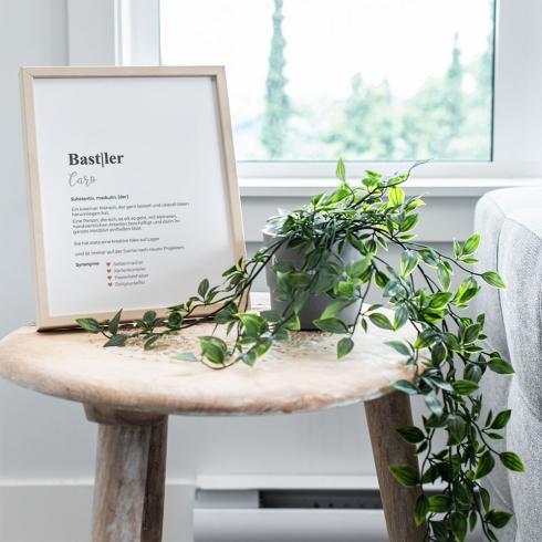 Preview: Definitionsposter "Bastler 1" | Geschenkidee | Personalisiert  | individuelles Bild | Wörterbuch