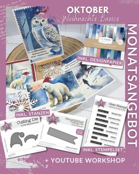 Kulricke Bundle "Weihnachts Basics" inkl. Stanze, Stempel und Designpapier