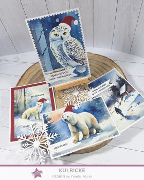 Preview: Kulricke Bundle "Weihnachts Basics" inkl. Stanze, Stempel und Designpapier