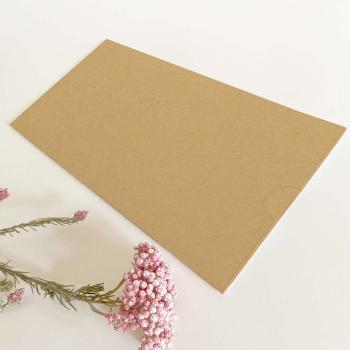 Einstecktasche DIN Lang Recycling-Karton "Kraft Sand" 