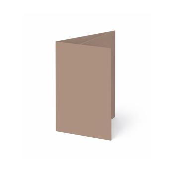 Trippelkarte - Leporello 220g/m² DIN A6 3-Fach in taupe