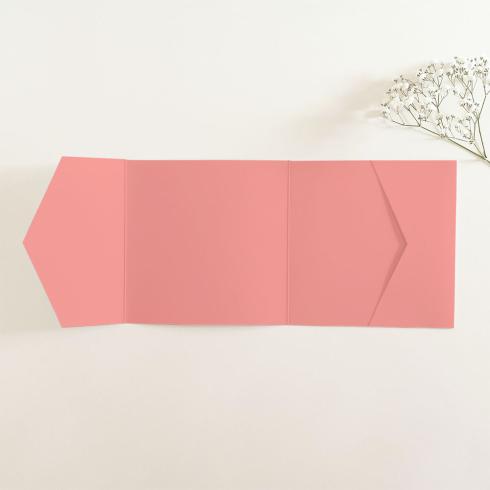 Pocketfold-Karte Quer-Format quadratisch (15x15) Premium-Karton "Flamingo" Basic Line