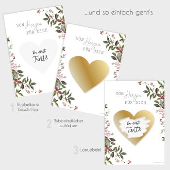 Preview: Rubbelkarten-Bundle DIN A6 "Winterberries" | Rubbellose | Postkarten | Gutscheine | Glückslos