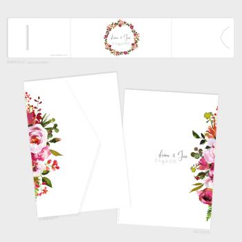 Preview: Pocketfold Einladung "Blush Pink" B6