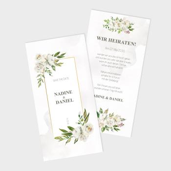 Save the Date "Antique White" DIN Lang