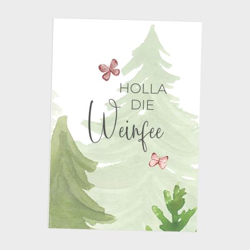 Preview: Spruchposter "Holla die Weinfee" | Geschenkidee | Personalisiert  | individuelles Bild | Wanddeko