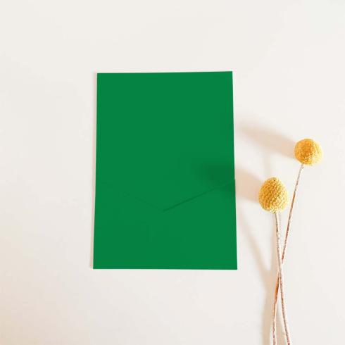Simple-Pocket-Karte B6 Premium-Karton "Weihnachtsgrün"