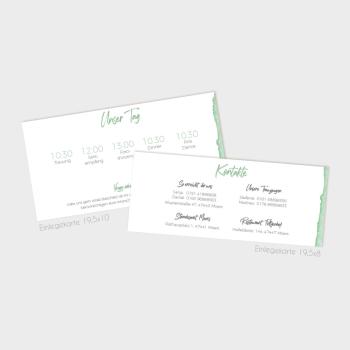 Preview: Einlegekarte "Watercolor-Brush | Pistazie" 19,5x10