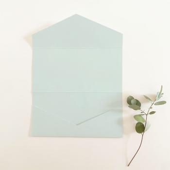Pocketfold-Karte DIN Lang Struktur-Karton "Struktur Pfefferminz" Basic Line