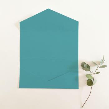 Pocketfold-Karte DIN Lang Struktur-Karton "Struktur Lagunenblau" Basic Line