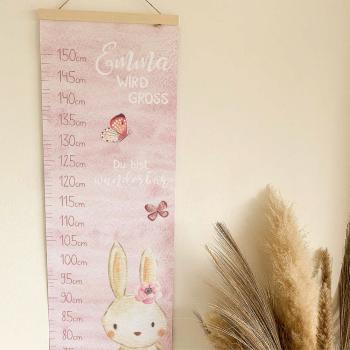 Preview: Messleiste "Hase" | Messlatte | Geschenkidee | Personalisiertes Geschenk | Kinderzimmerdeko