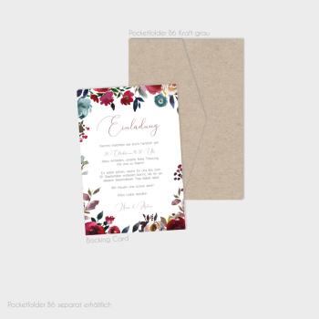 Preview: Einlegekarten-Bundle "Merlot und Navy" B6 | 2