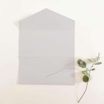 Pocketfold-Karte DIN Lang Premium-Karton "Lichtgrau" Basic Line