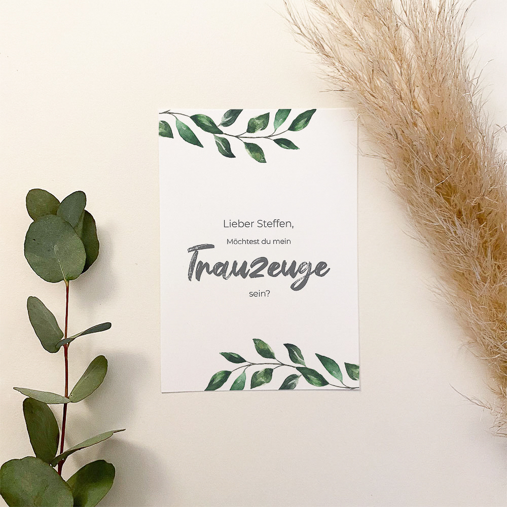 Spruchposter "Trauzeuge" Geschenkidee Personalisiert