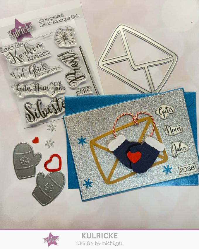 Kulricke Stempelset "Neues Jahr 2026" 10x10cm Clear Stamp 