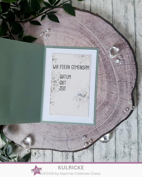 Kulricke Stempel "Ja zur Hochzeit Wortzauber" 10x10cm Clear Stamp
