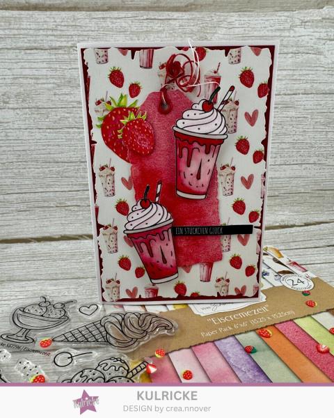 Kulricke Stempel "Eiscremezeit" 10x10cm Clear Stamp