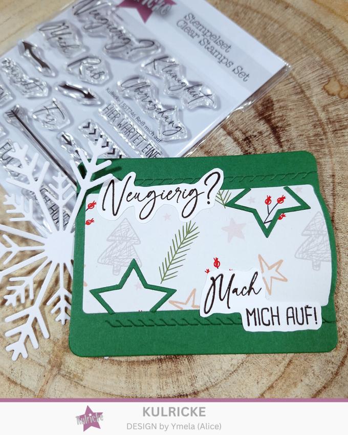 Kulricke Stempelset "Reiß mich auf" 10x10cm Clear Stamp 